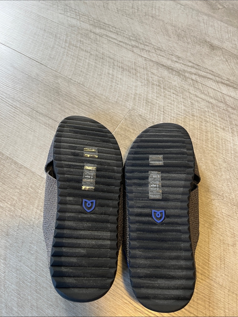Rothy's Gray Crossband Slide Sandals - Picture 3 of 5